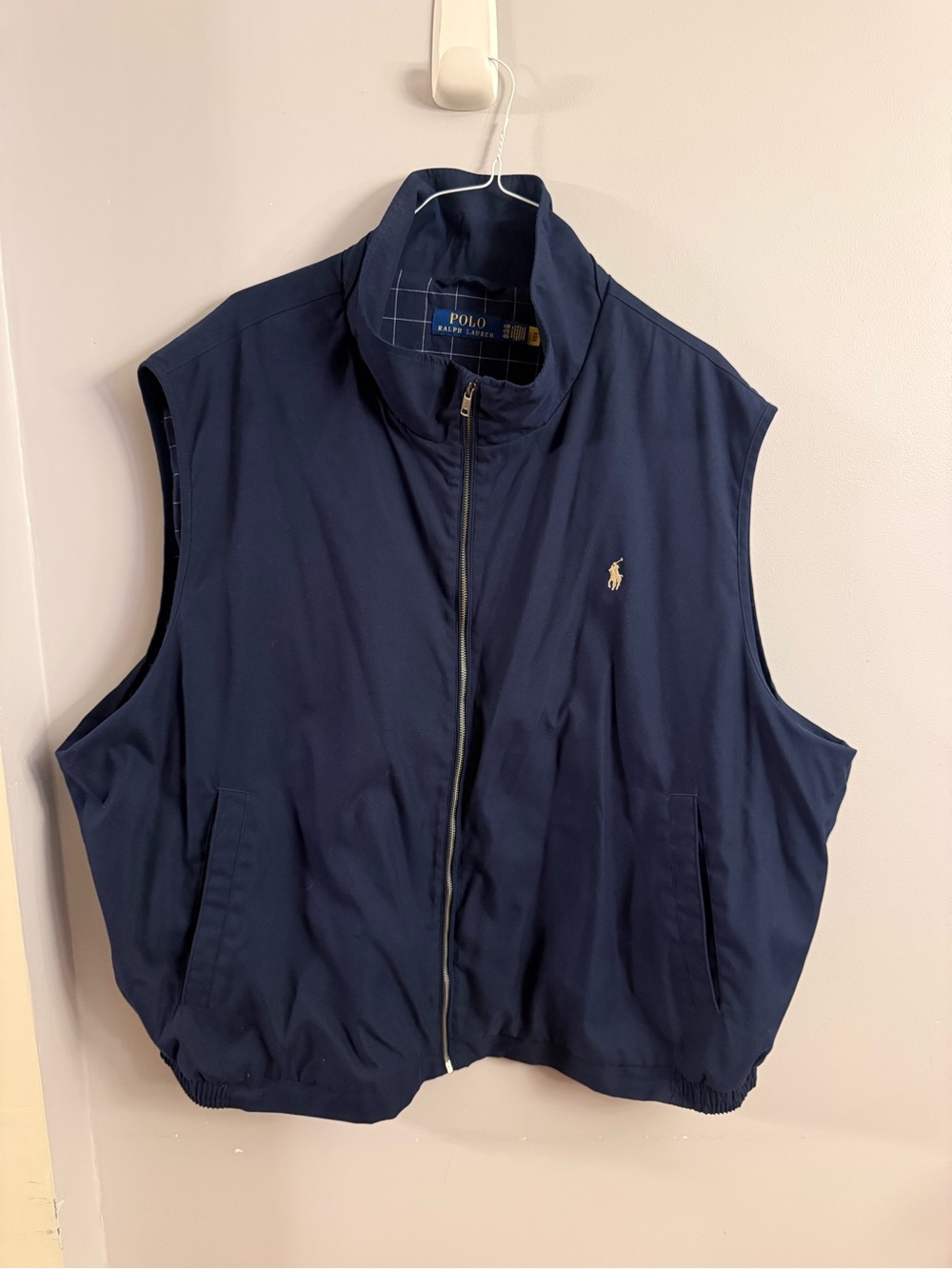 Polo Ralph Lauren Men's Navy Full Zip Vest 4XB Big & Tall